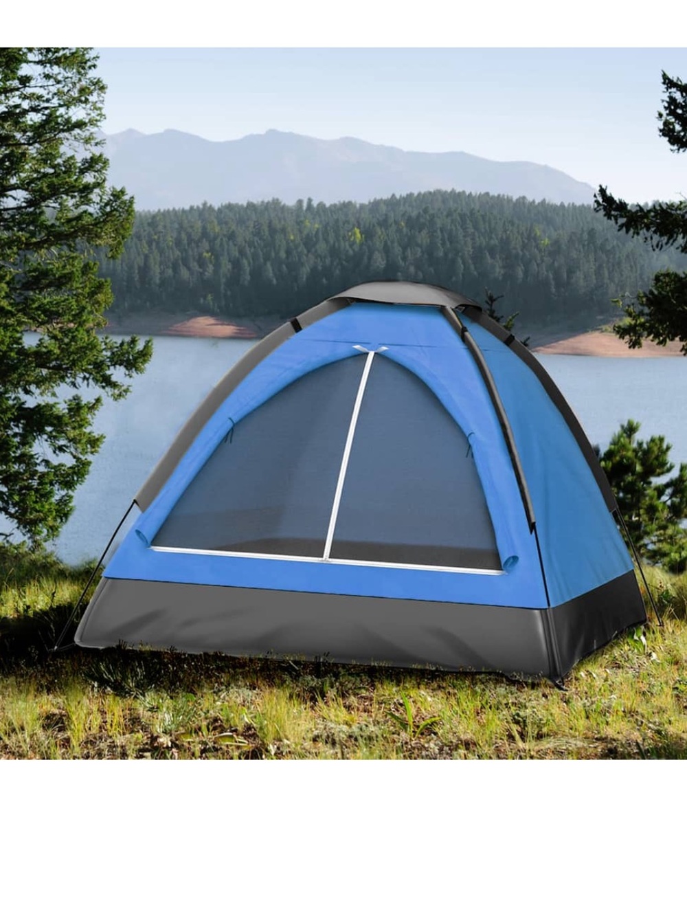 Wakeman - 2 Person Camping Tent - Blue